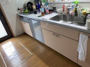 福岡キッチン取付け隊　フロントオープン食洗機の工事　施工後